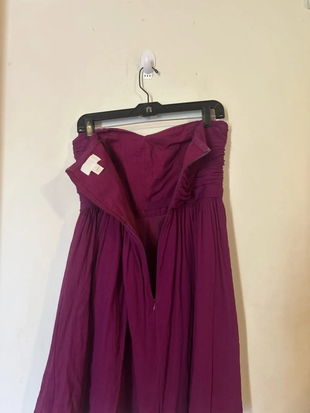 J. Crew Soze 14 Strapless Arabelle 100% Silk Chiffon Dress